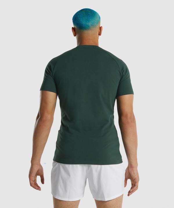 Panske Tricka Gymshark Apollo Tmavo Zelene | AR9672481